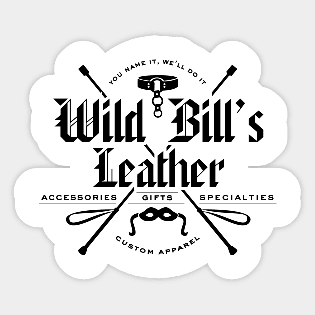 Wild Bills Leather Shop Sticker by MindsparkCreative